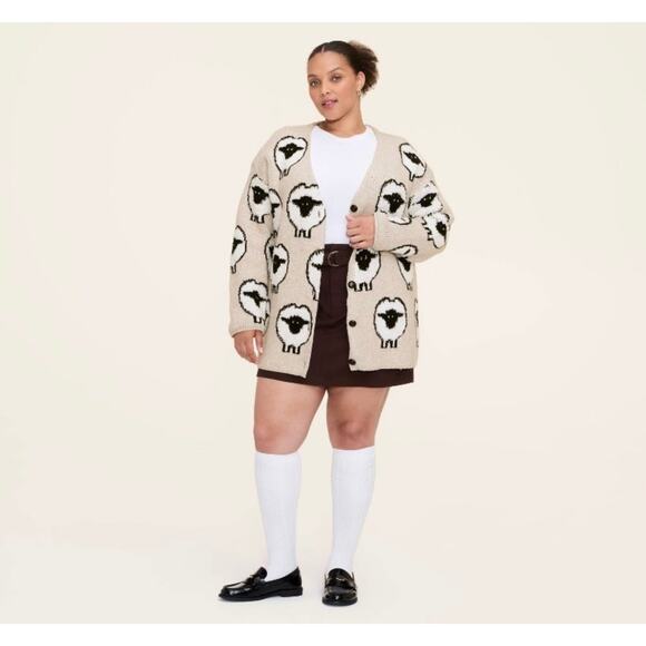 Target x Woolrich Women’s Sheep Print Relaxed Cardigan – Size 2x - Picture 1 of 3